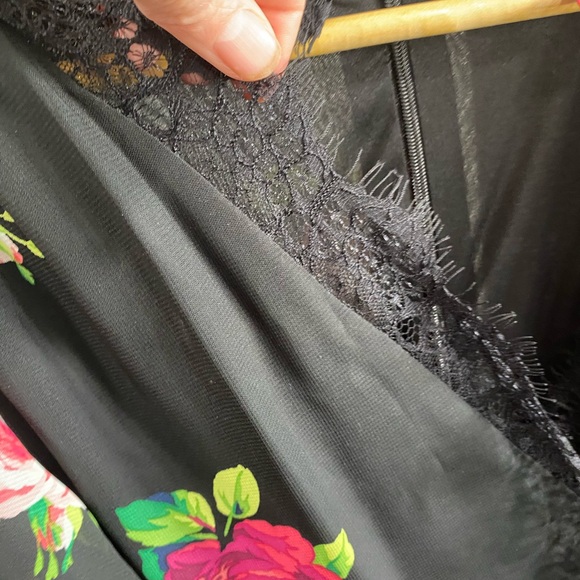 Betsey Johnson Floating Roses Faux Wrap-Front Dress 18W - Picture 3 of 7